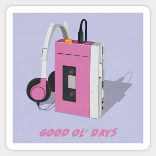 Good ol' days - Cassette Player Sticker